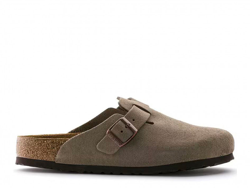 Birkenstock Boston Soft Footbed Suede Taupe