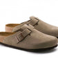 Birkenstock Boston Soft Footbed Suede Taupe